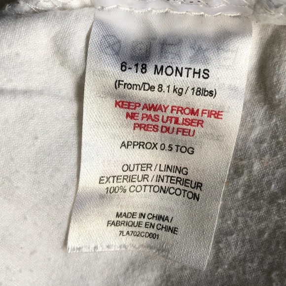 GroBag ~ Organic Cotton 0.5 Tog ~ 6-18 Month Sleep Bag - Picture 4 of 7